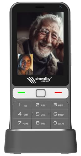 simvalley MOBILE Senioren Smartphone: 4G-Senioren-Handy, Touchdisplay, Whatsapp, SOS-Funktion, GPS, Android (Videotelefon,...