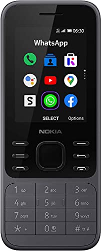 Nokia 6300 4G, Feature-Phone mit Einfach-SIM, Whatsapp, Facebook, YouTube, Google Maps, 4G und WLAN-Hotspot, Google Assistant,...