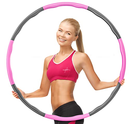 AthleticPro - DAS ORIGINAL - Hula Hoop Reifen Erwachsene [0.75-1kg] - Steckbarer Hulahuppreif zum Abnehmen [6-8 Teile] - Fitness ,...